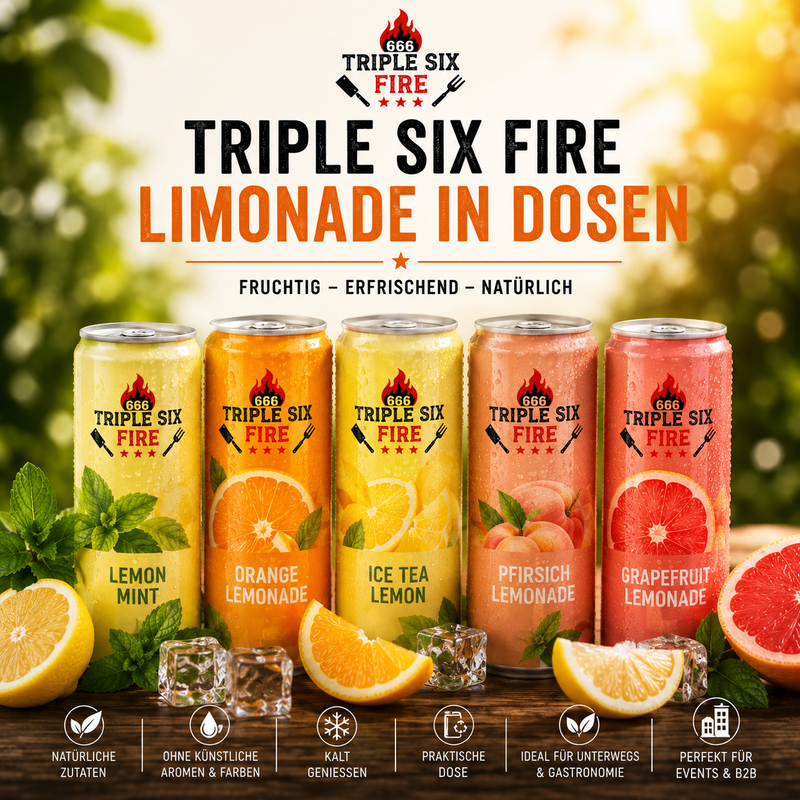 TRIPLE SIX FIRE Limonaden in Dosen