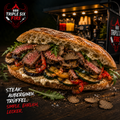 Triple Six Fire Steak-Auberginen-Trüffel Sandwich