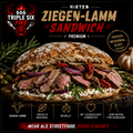 Triple Six Fire Ziegen Lamm Sandwich